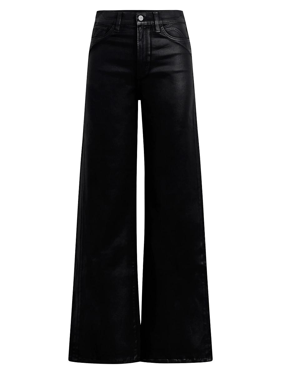 Joes Jeans The Mia Petite High Rise Wide Leg Coated Jeans Product Image