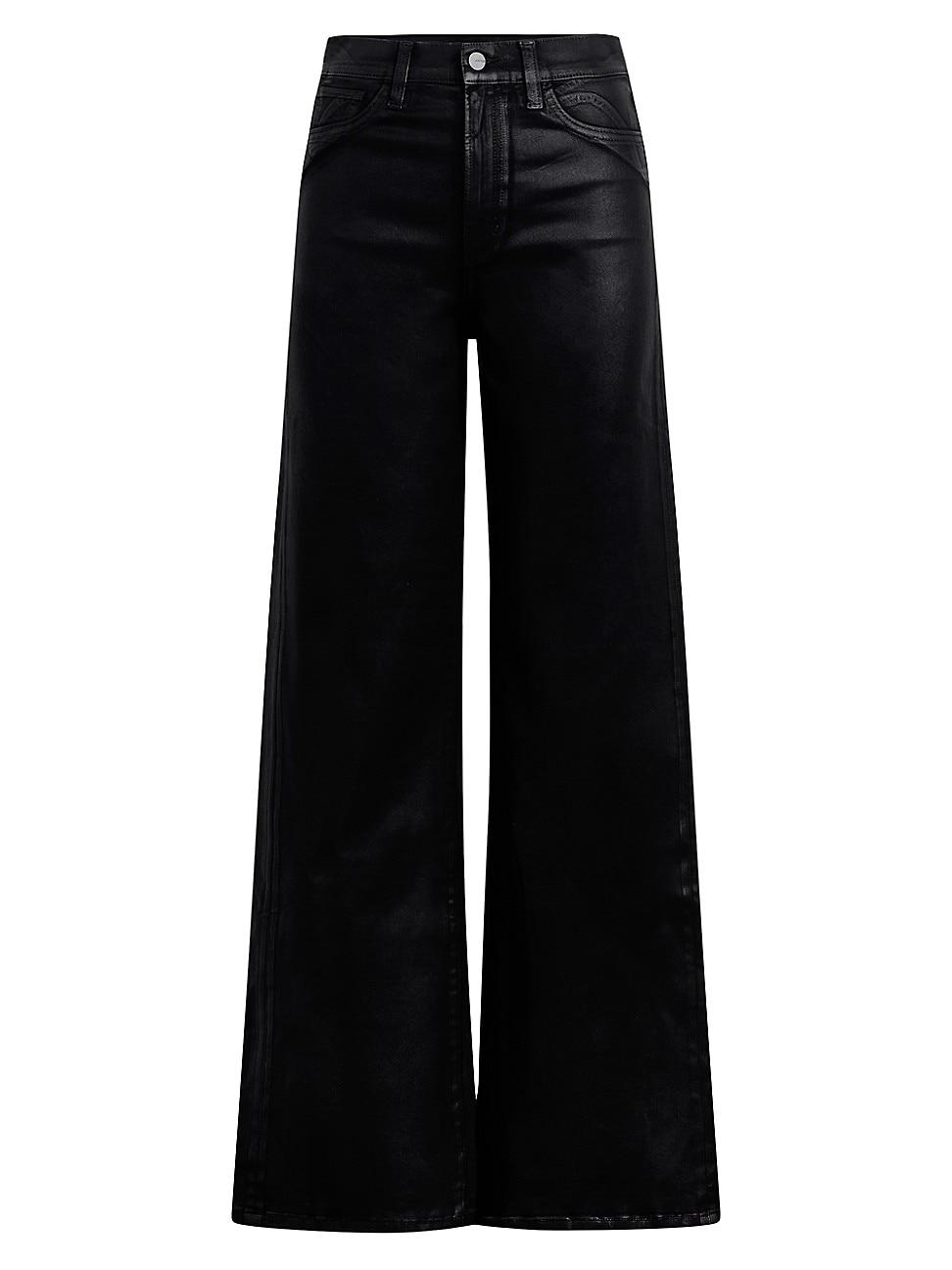 Joes Jeans The Mia Petite High Rise Wide Leg Coated Jeans Product Image