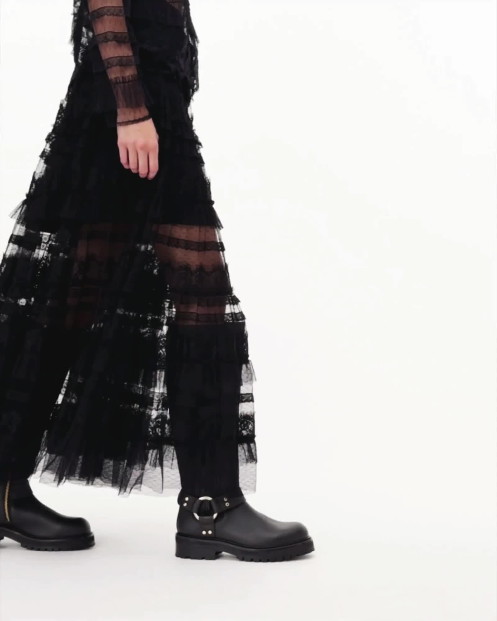 Arlea Tulle Maxi Skirt Black | ALLSAINTS US Product Image