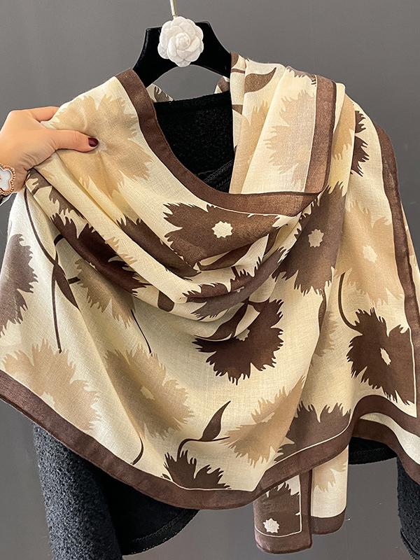 Vintage Floral Printed Shawl&Scarf Product Image