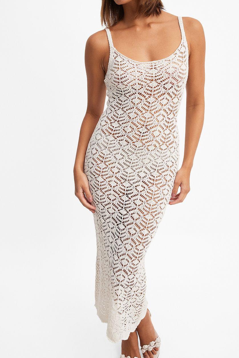 Crochet Knitted Midi Dress Product Image