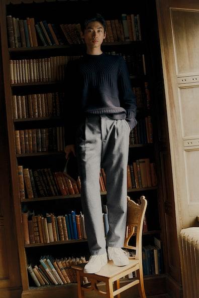 Regular Fit Felted Pants Product Image