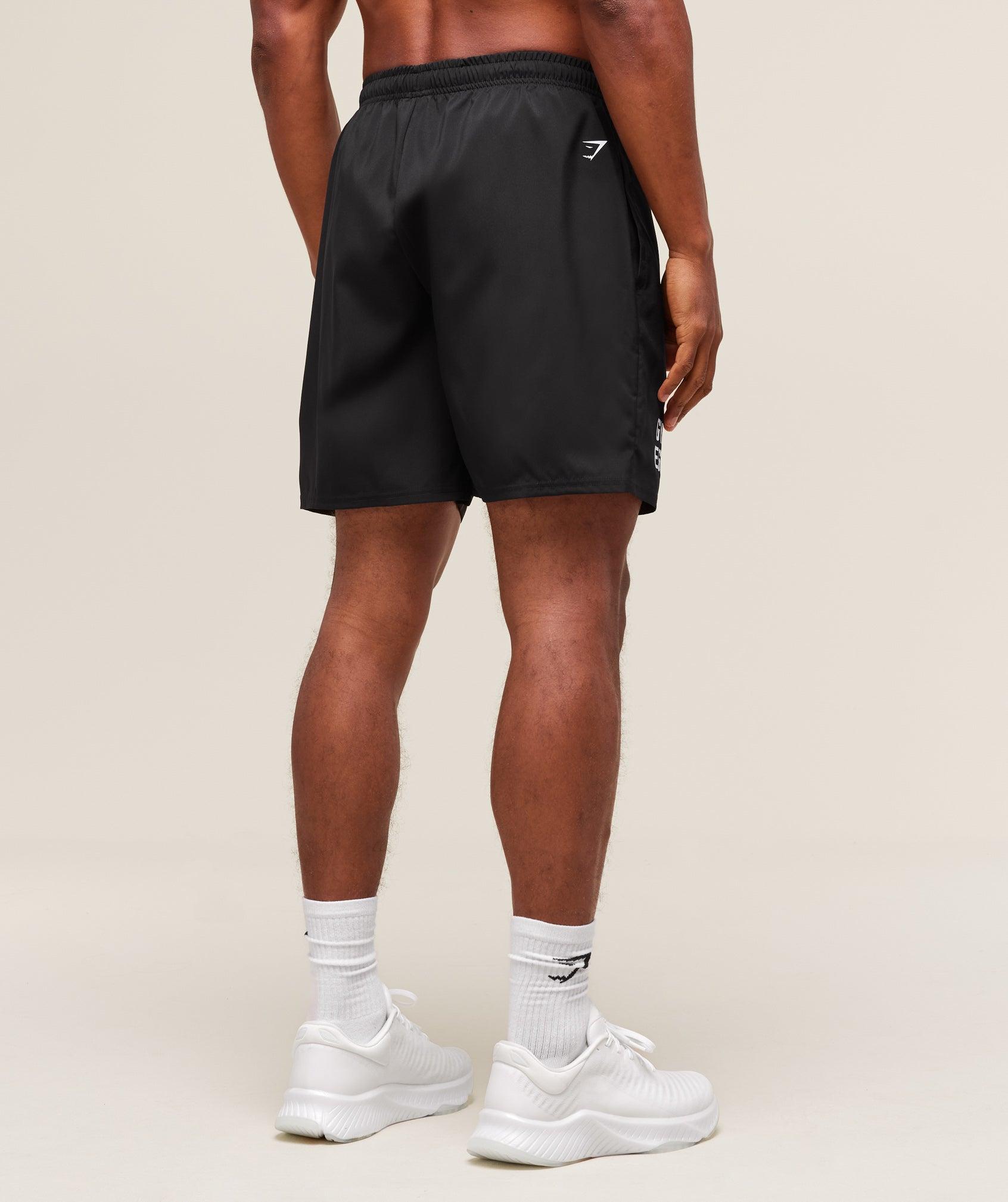 Gymshark S&C Graphic 7" Shorts - Black Male Product Image
