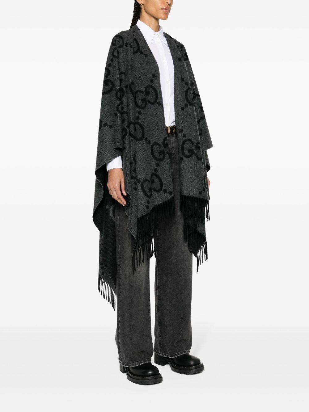 Jumbo-GG cashmere cape Product Image