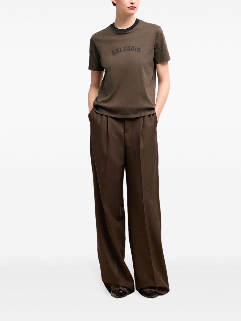 AMI ALEXANDRE MATTIUSSI Ami Paris T-shirt Brown In Dark Coffee Product Image