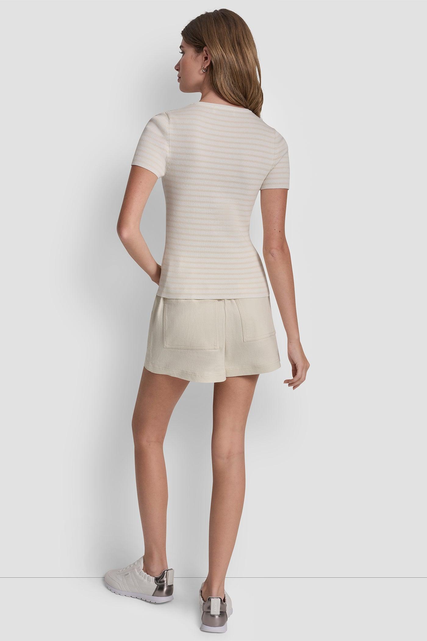 CREW NECK STRIPED TEE Product Image