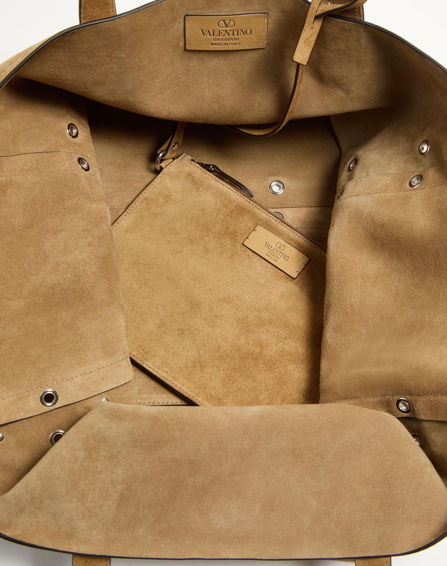 Valentino Garavani Nellcôte Large Suede Shopping Bag Product Image