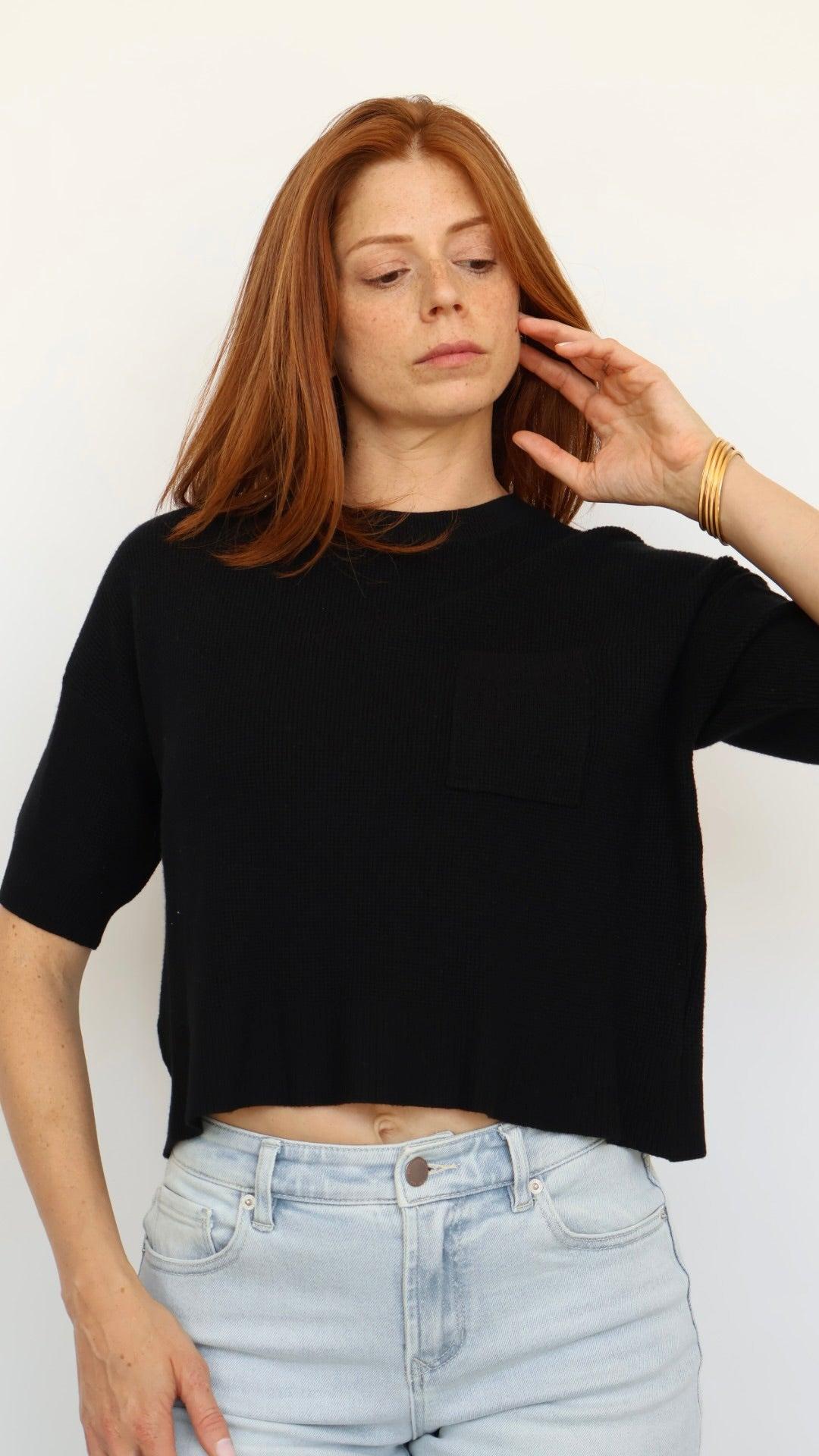 Amy Short Sleeve Knit Top Product Image
