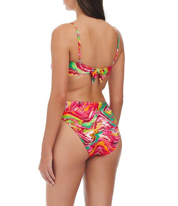 Sanctuary Reading Between The Lines Printed V-Waist High Leg Swim Bottom Product Image