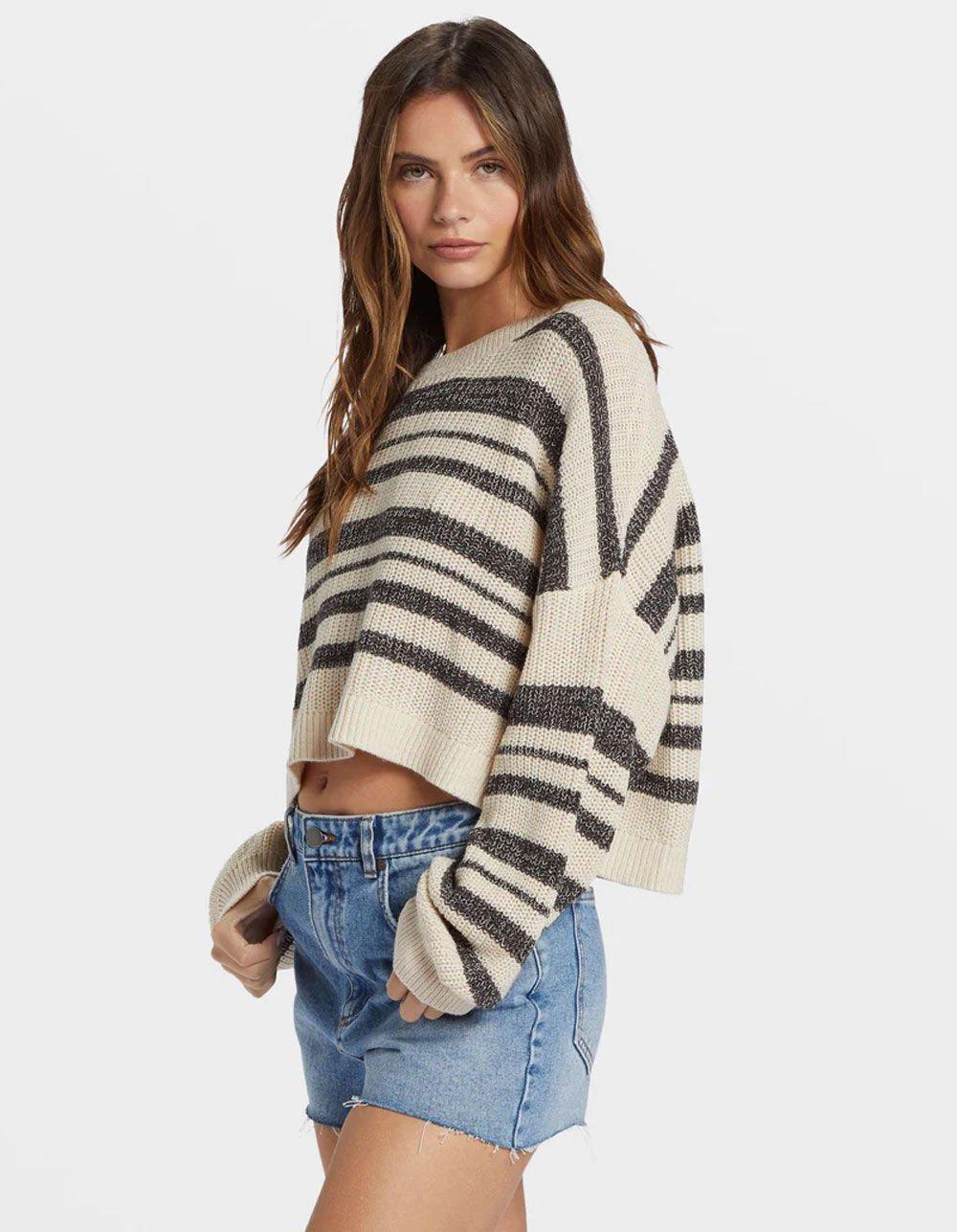 BILLABONG Hang Tight Striped Womens Sweater - Cream Combo Product Image