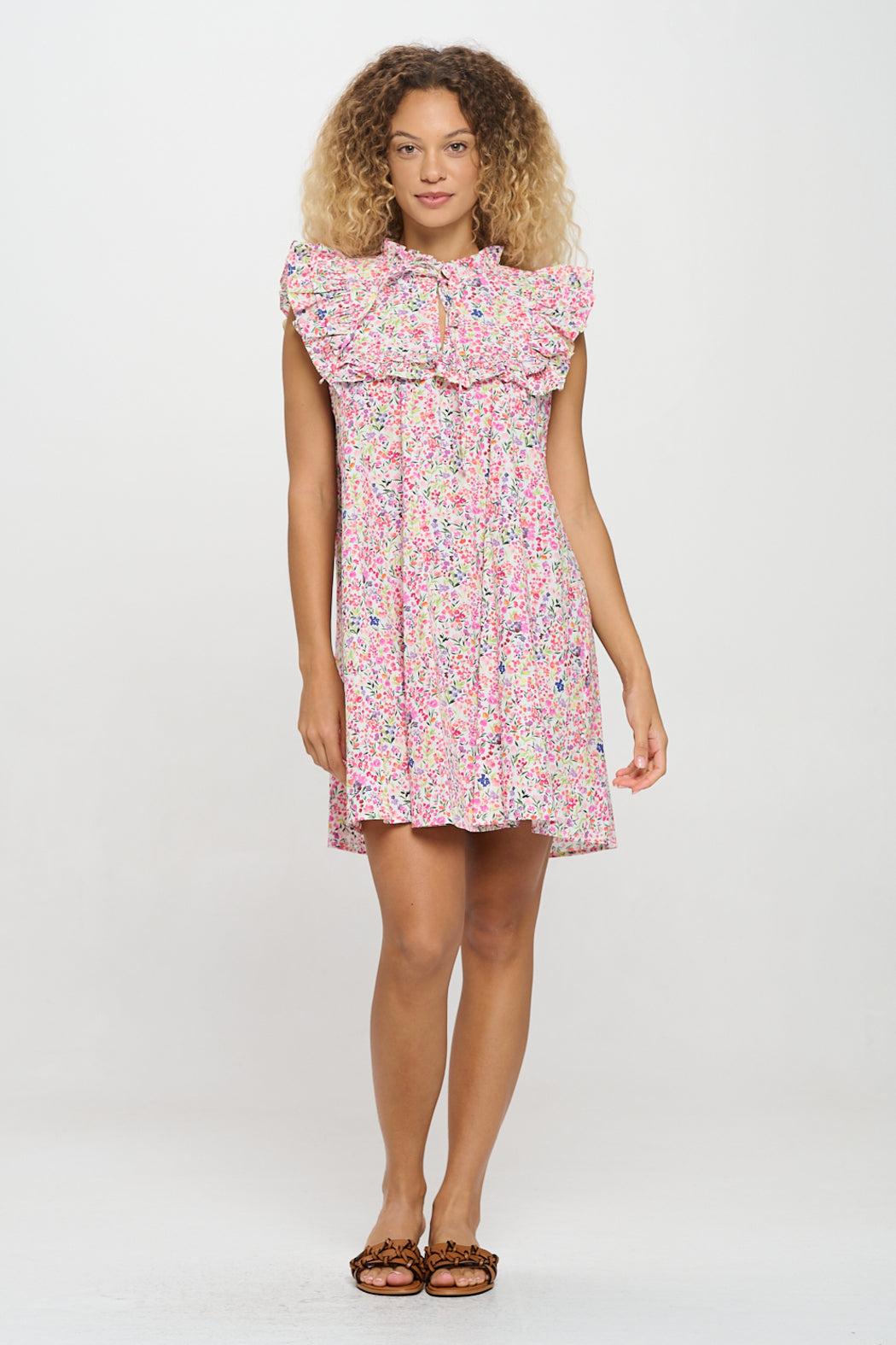 Petal Mosaic Short Dress Product Image