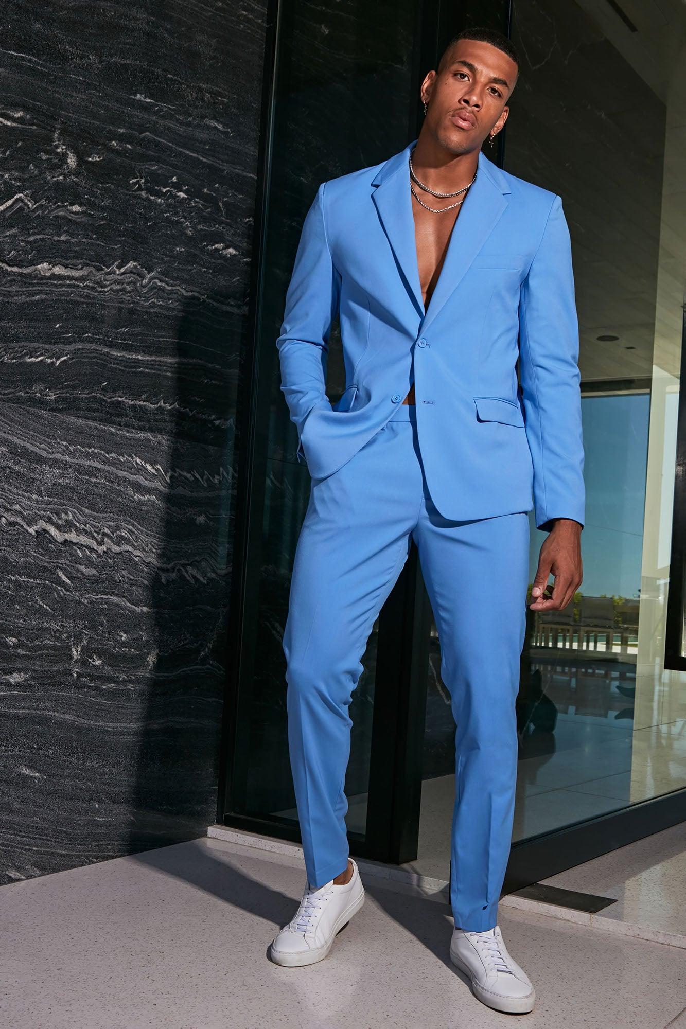 The Modern Stretch Slim Trouser - Blue Product Image