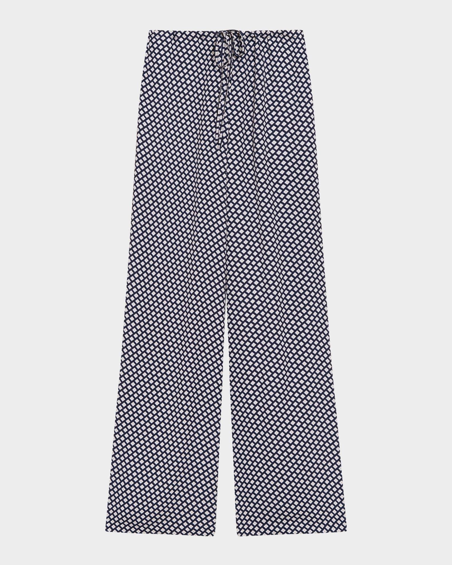 Geometric Drawstring Pull-On Pants Product Image