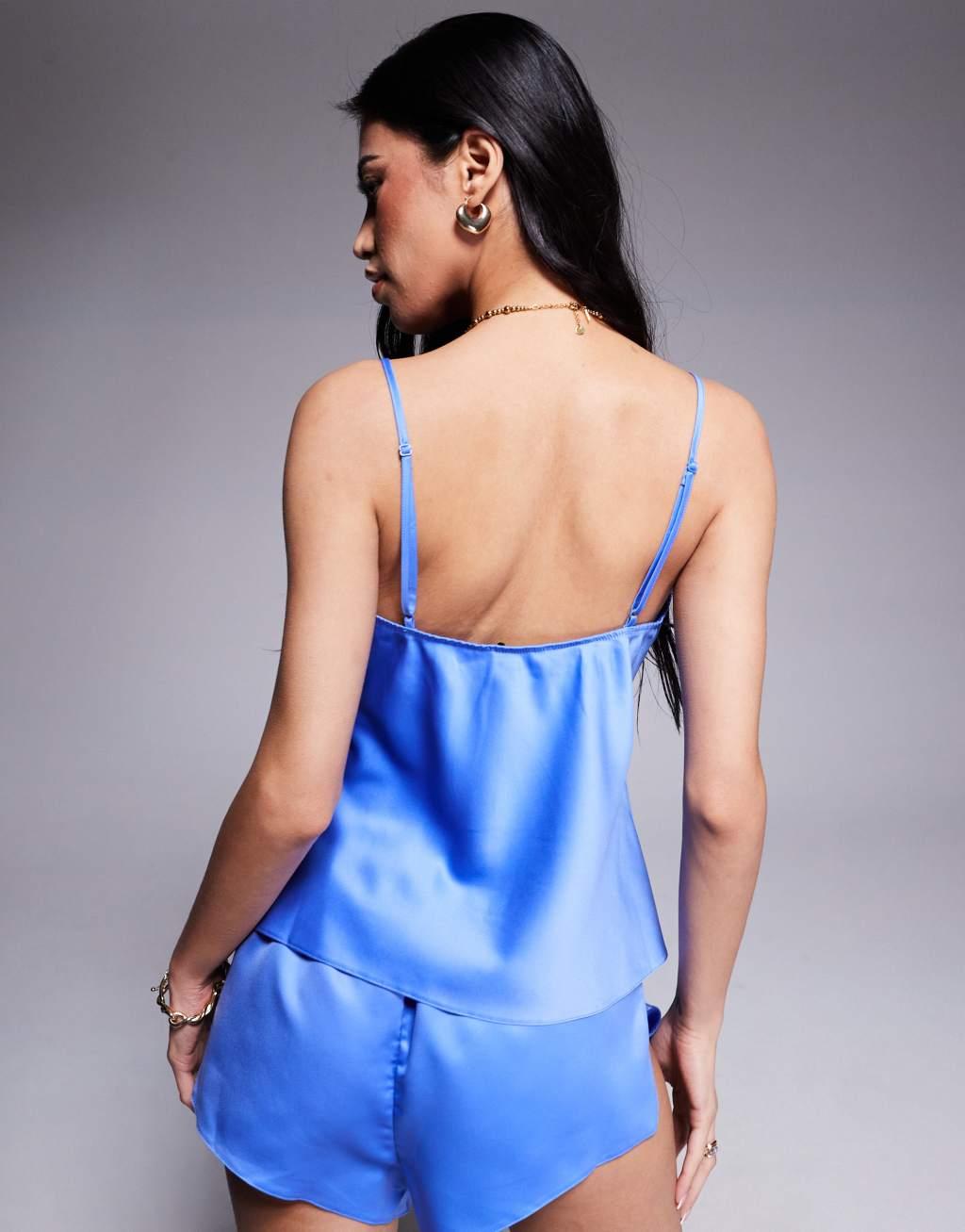 Ann Summers Cerise cami set in blue Product Image