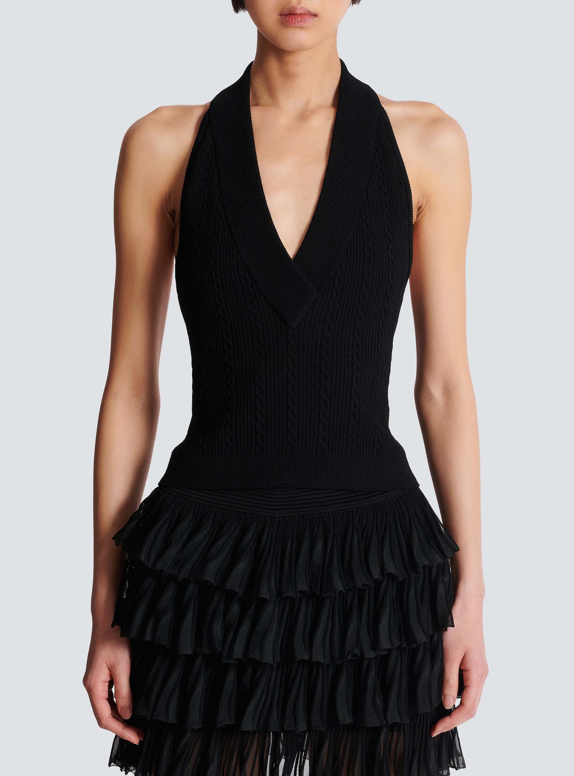 Cable-knit halterneck top Product Image