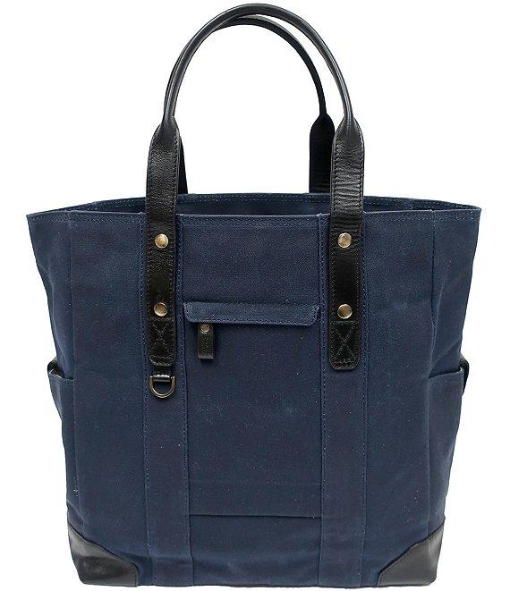 BOCONI Sloan Waxed Canvas and Pull-up Leather Tote Bag Product Image