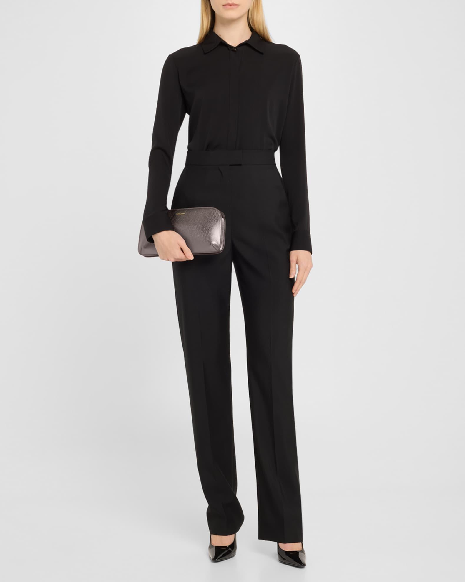 La Prima Large Metallic Leather Clutch Bag Product Image