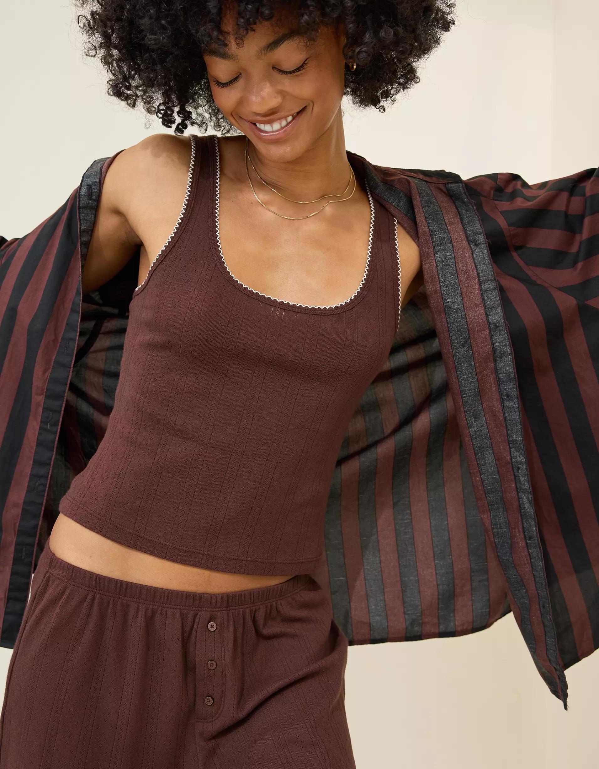 Aerie Off-Duty Pointelle Tank Top Product Image