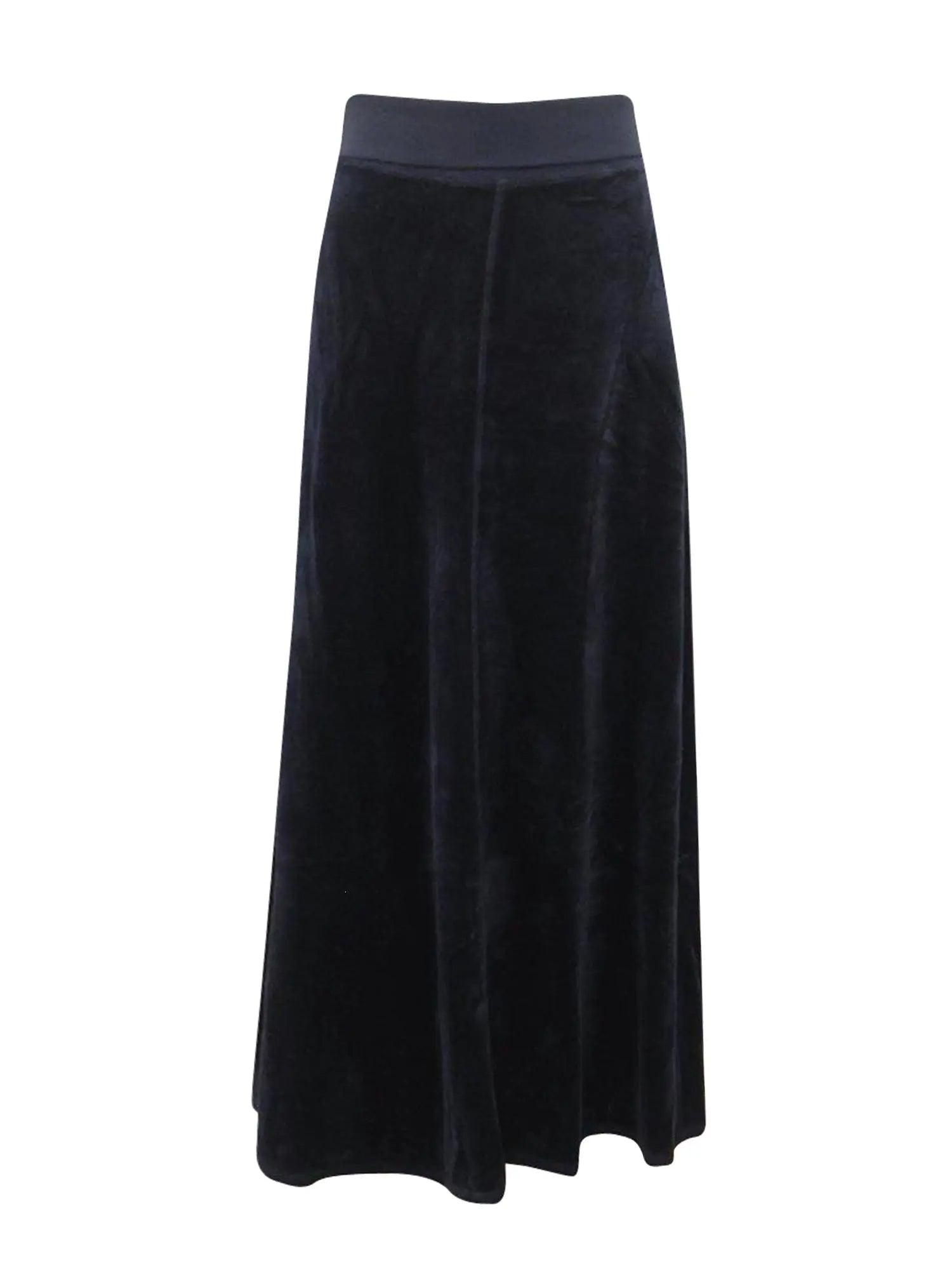 Hard Tail Rolldown Waist Velour Sweep Skirt V-128 Product Image