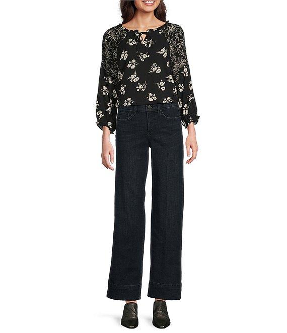 NYDJ Teresa Wide Leg Deep Hemline Lift Tuck® Ankle Jeans Product Image