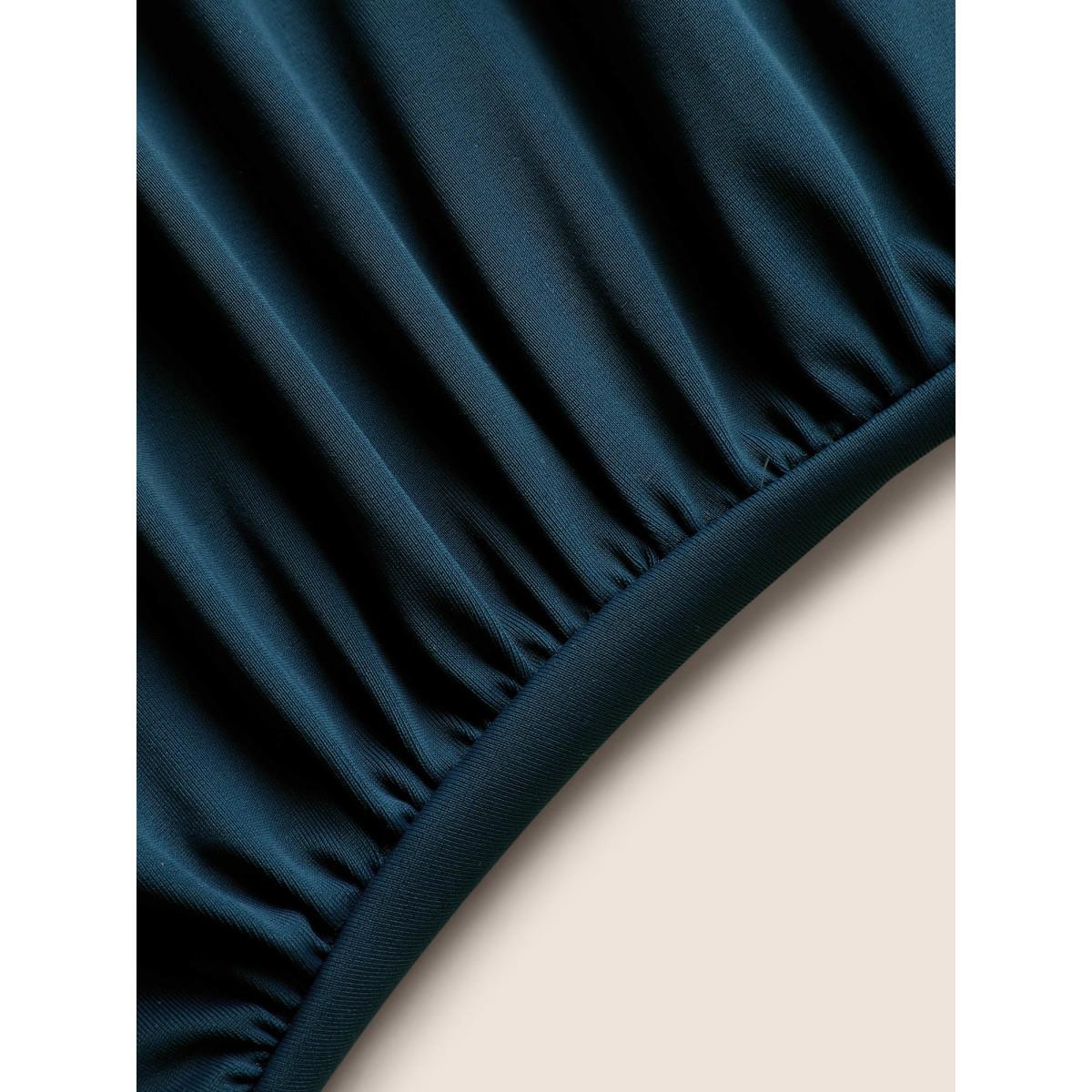 Plus Size Floral Print Tiered Ruffles One Piece Swimsuit Women's Swimwear Cyan Beach Gathered Curve Bathing Suits High stretch One Pieces BloomChic 18-20/2X Product Image