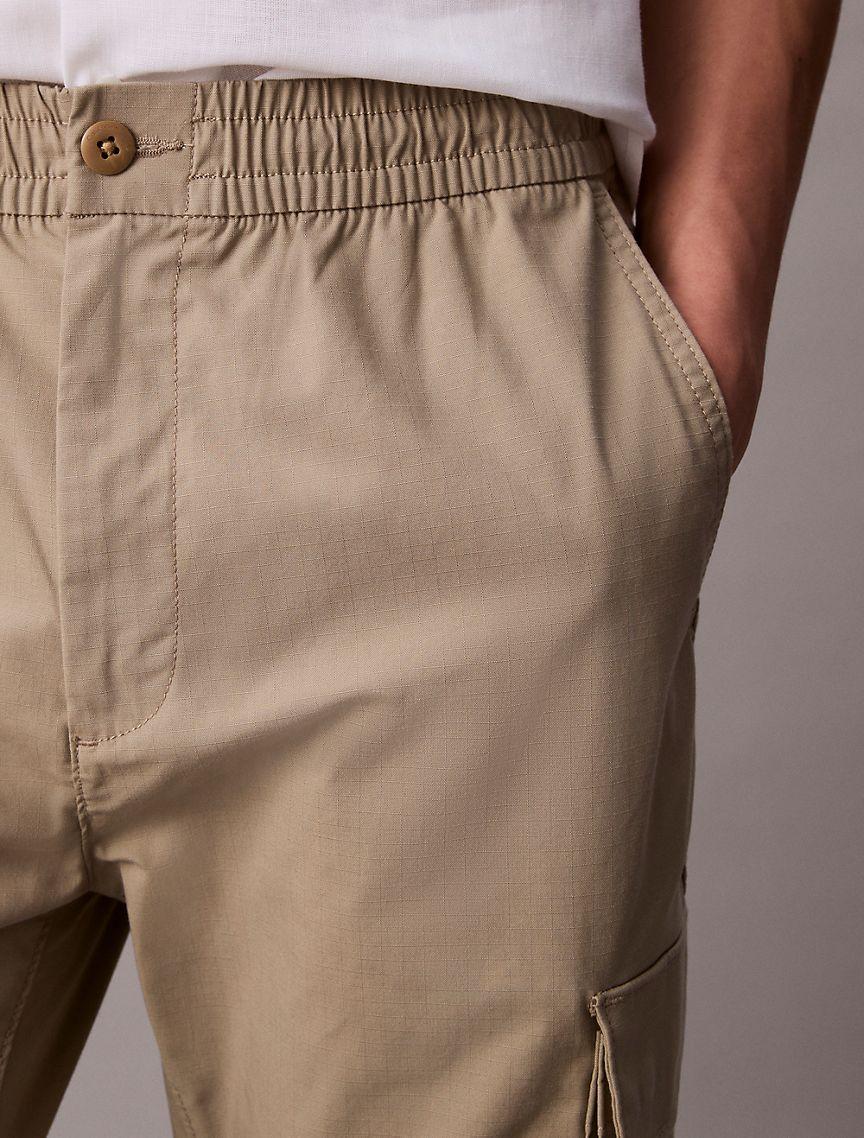 Cotton Blend Skinny Cargo Ripstop Pants Product Image