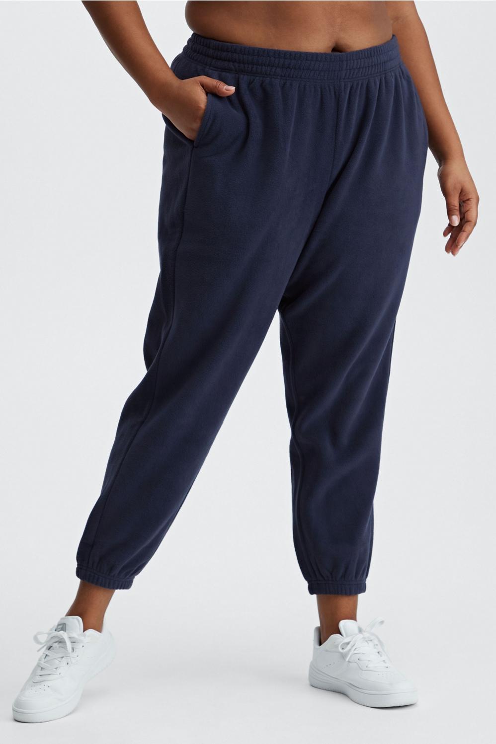 Fabletics Go-To Polar Fleece Sweatpant Womens blue plus Size 4X Product Image