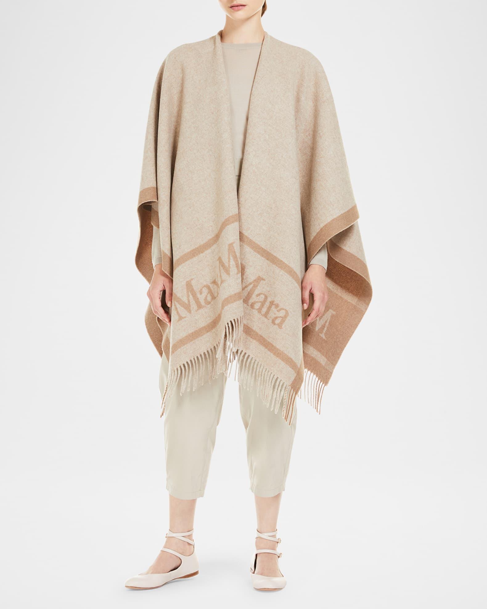Hilde Wool Fringe Poncho Product Image
