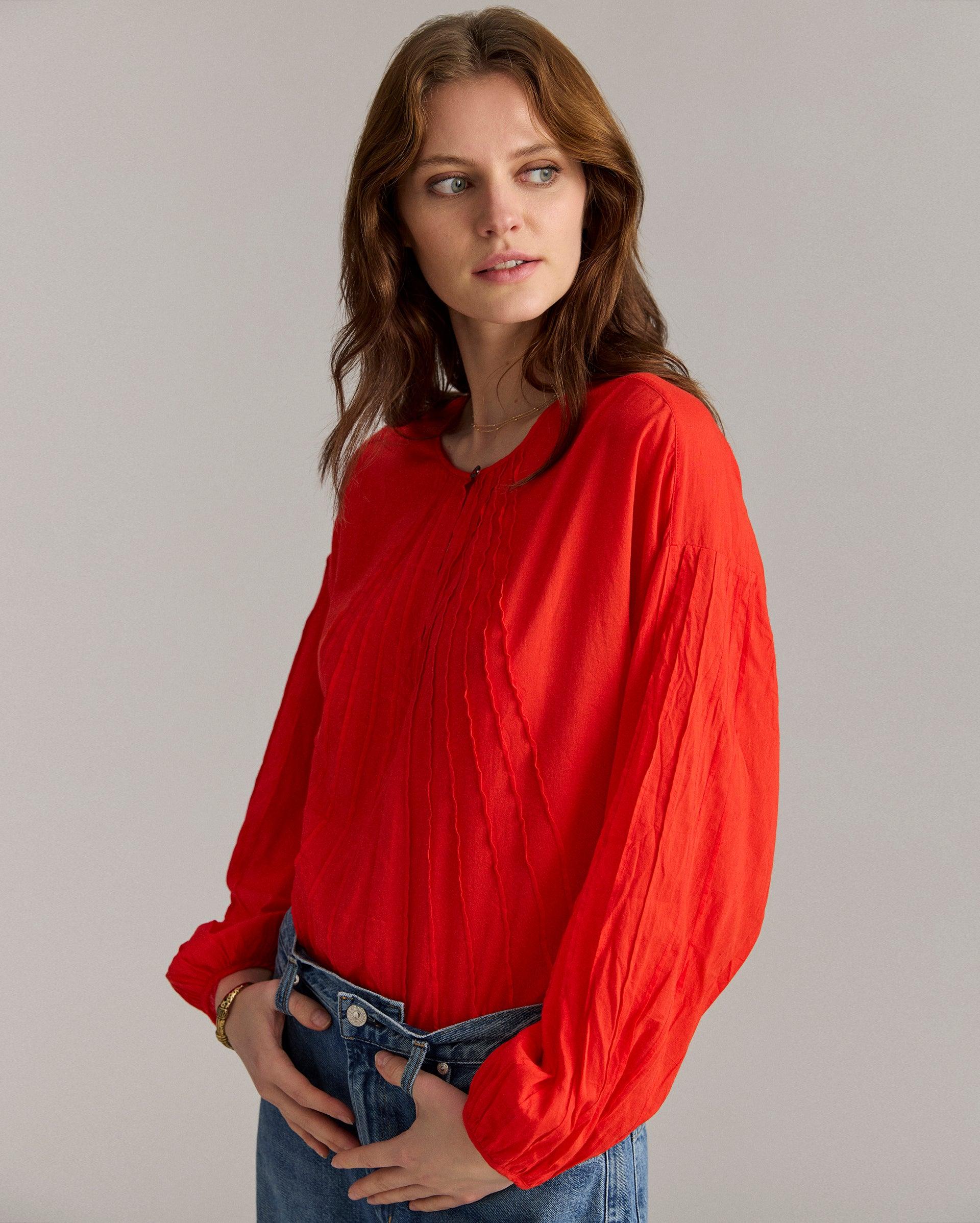 Sunray Pintuck Blouse -  Product Image