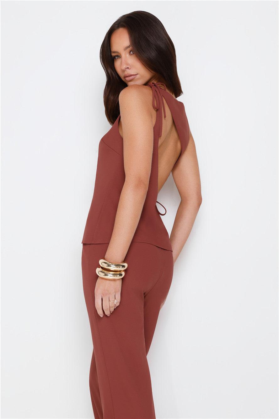 Tailor Theory Top Brown Product Image