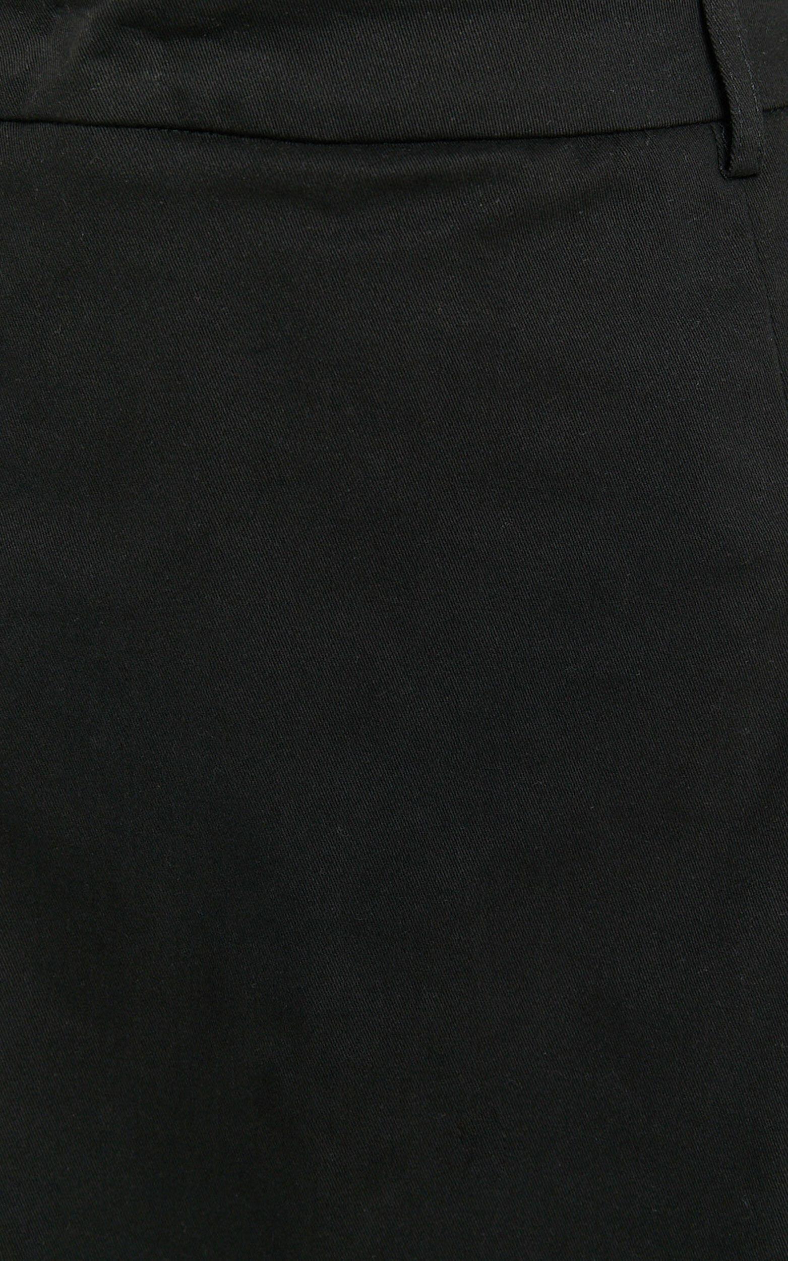 Brandi Skort - Mid Waisted Twill Mini Pleated Skort in Black Product Image