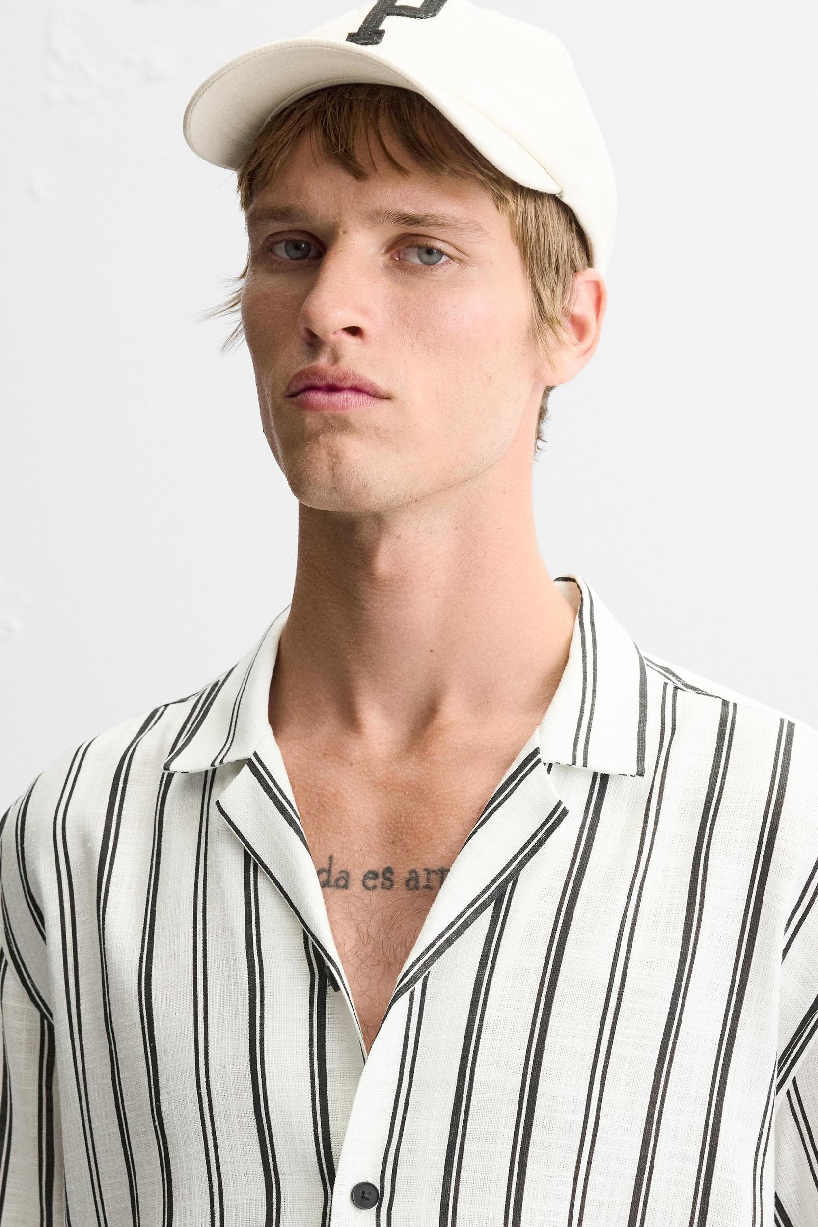 TEXTURED STRIPED SHIRT Product Image