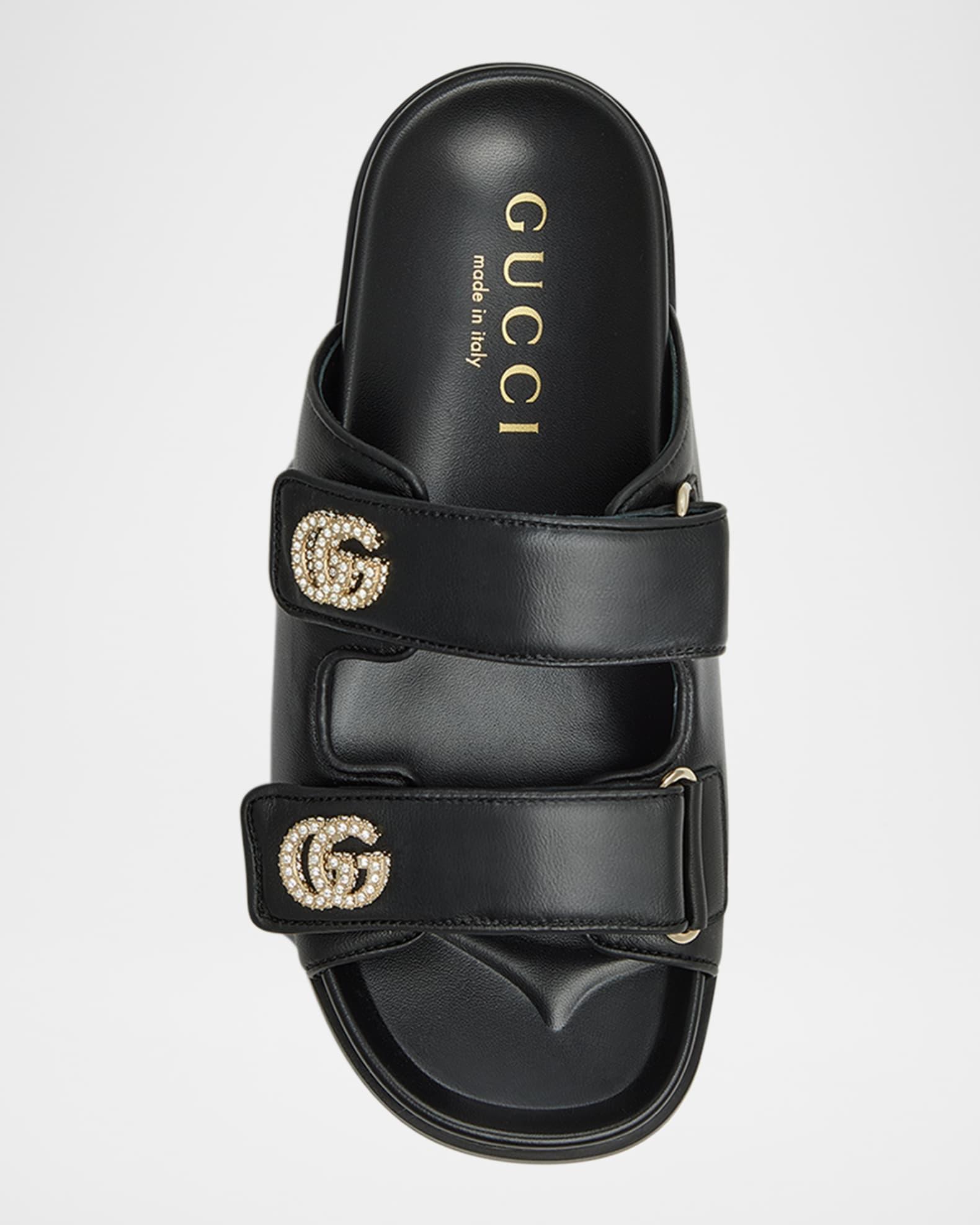 Marmont Embellished GG Double Strap Slide Sandals Product Image