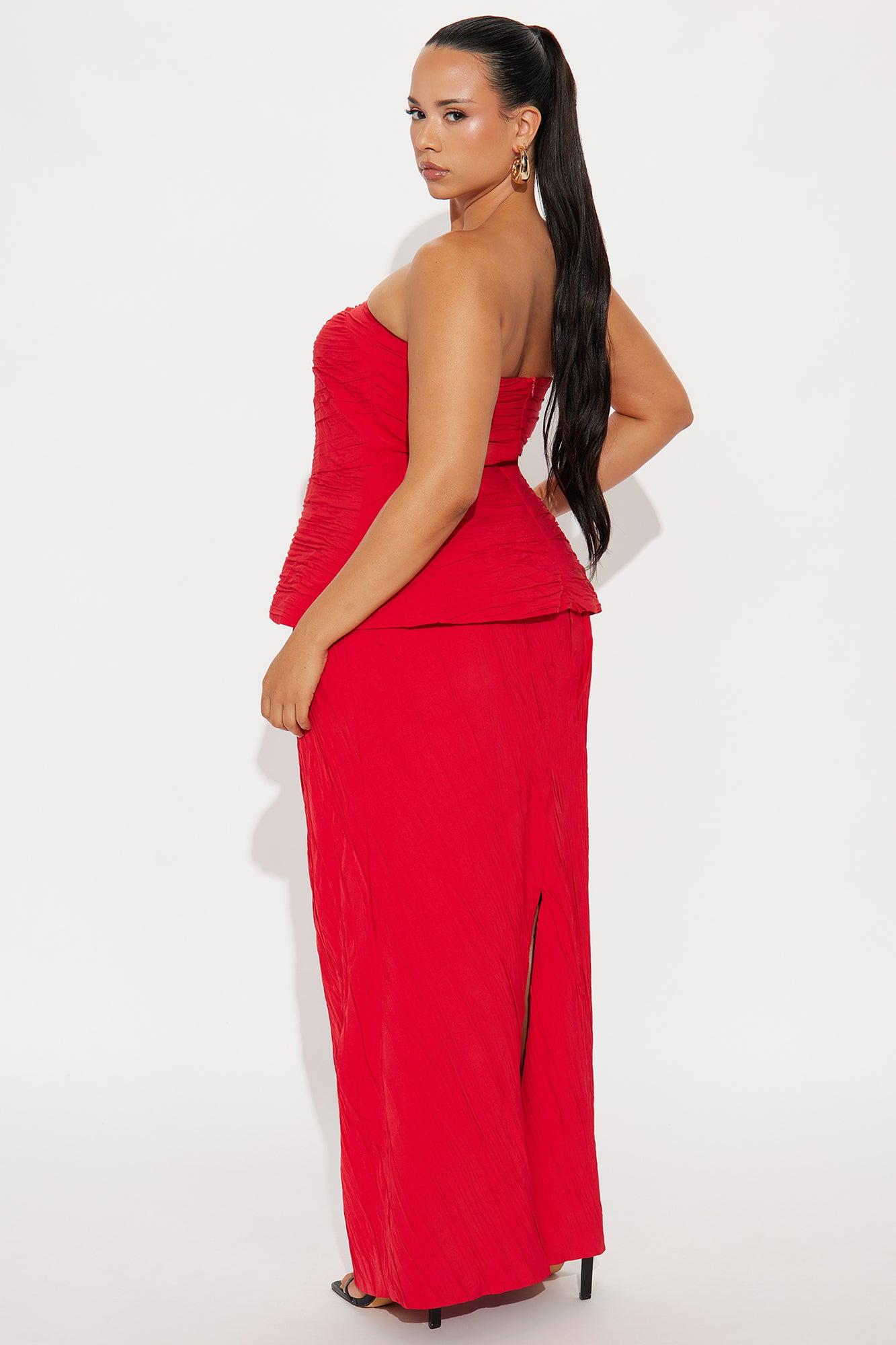 Cannot Be Tamed Pleated Gown - Red Product Image
