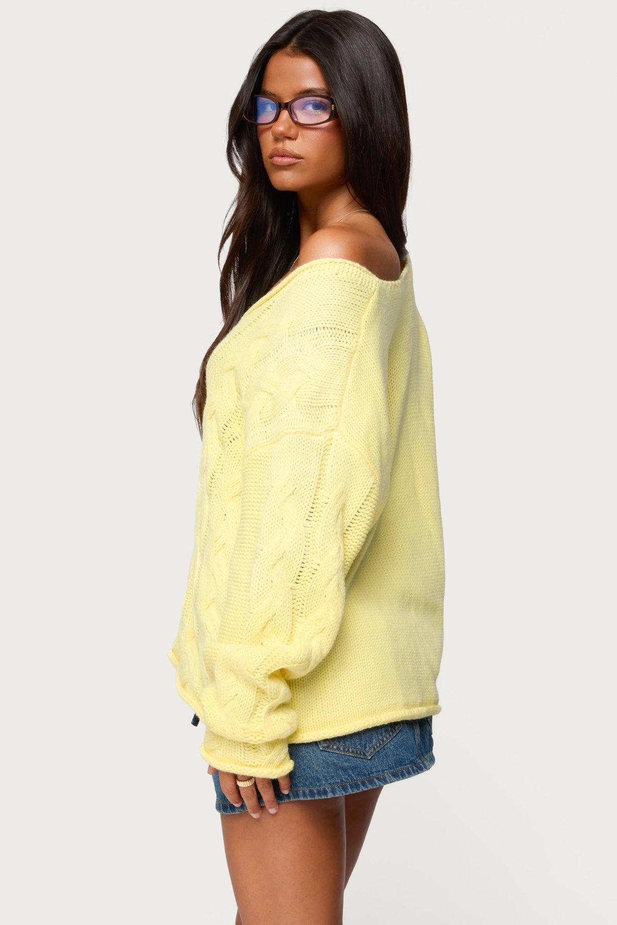 Inga Oversized Cable Knit Sweater Product Image