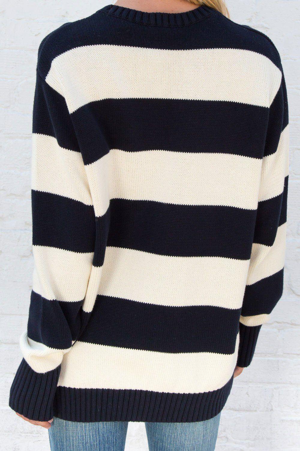 Brianna Cotton Thick Stripe Sweater Product Image