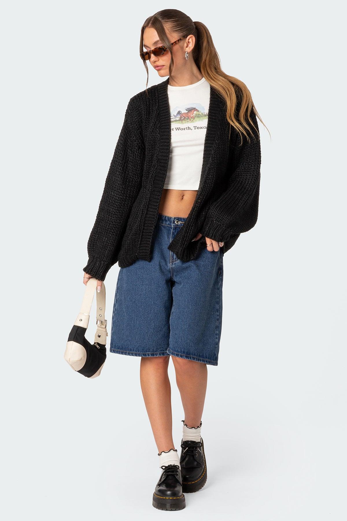 Anina Oversized Knit Cardigan Product Image