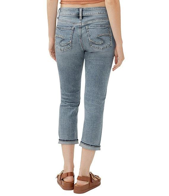 Silver Jeans Co. Mid Rise Curvy Fit Luxe Stretch Denim Capri Jeans Product Image
