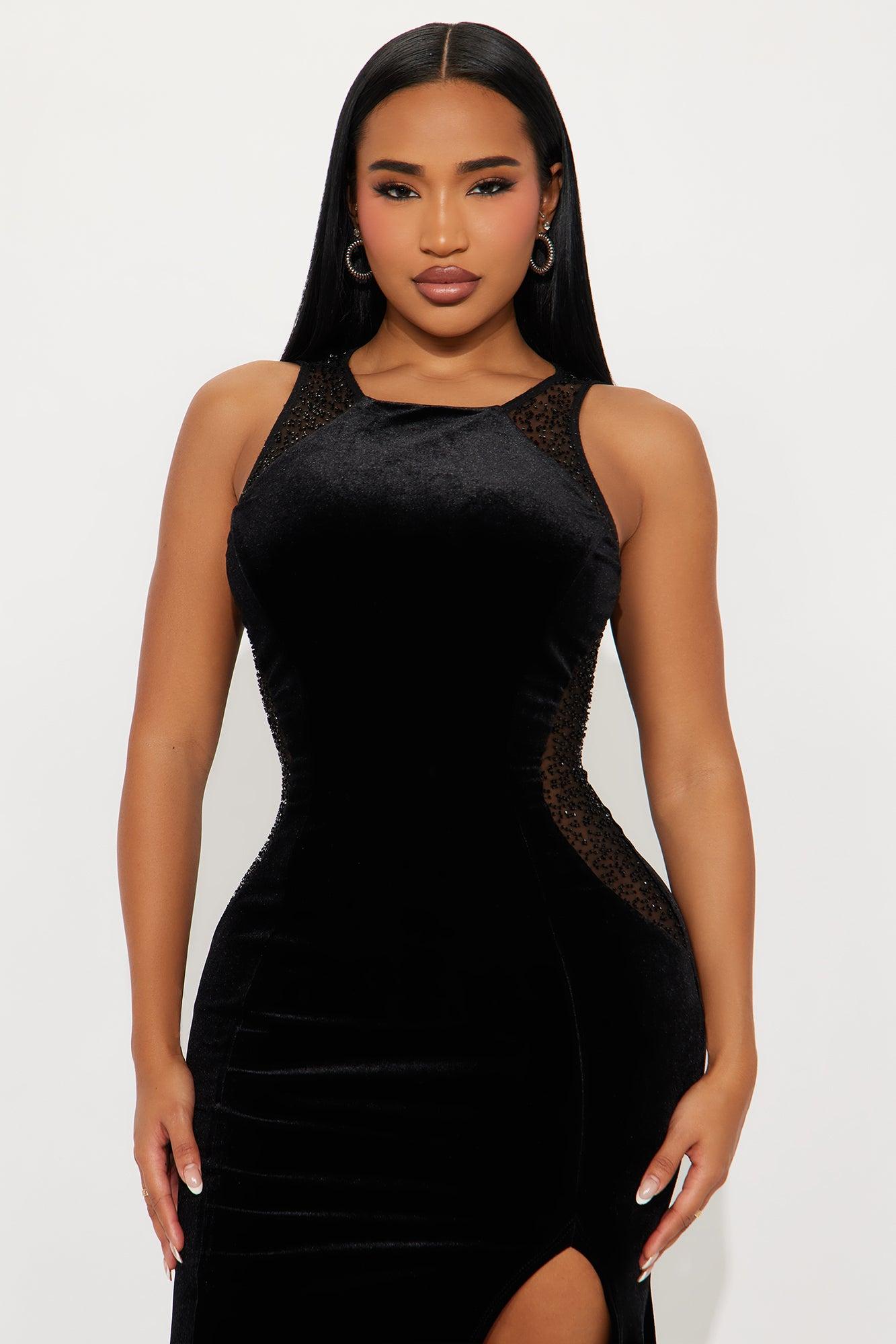 Kathy Velvet Gown - Black Female Product Image