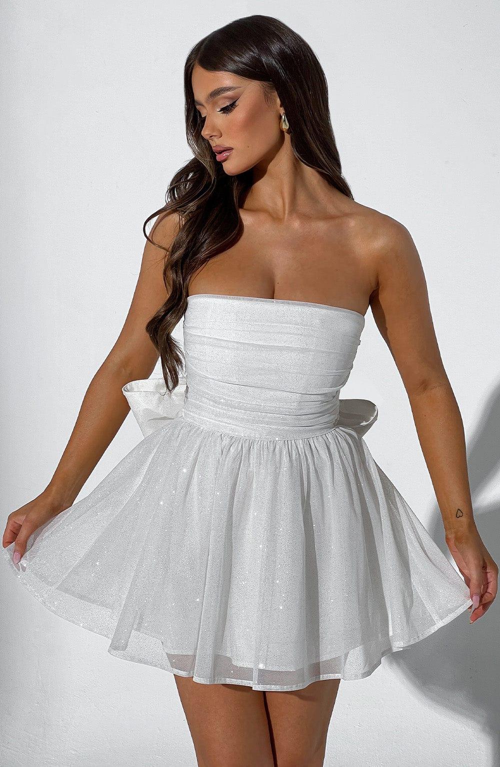 Katrina Mini Dress - Ivory Sparkle Product Image