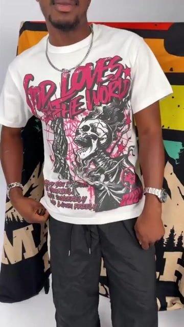 God Loves The World Vintage Graphic Cotton T-Shirt Product Image