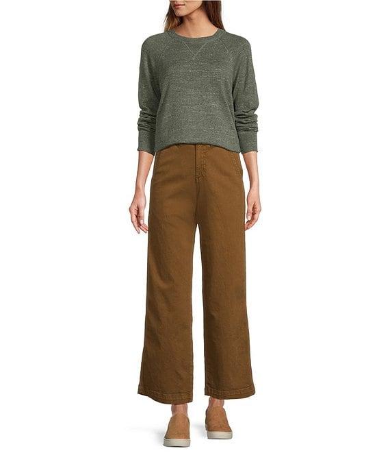 L.L.Bean Knit Organic Cotton Slub Raglan Sleeve Pullover Sweater Product Image