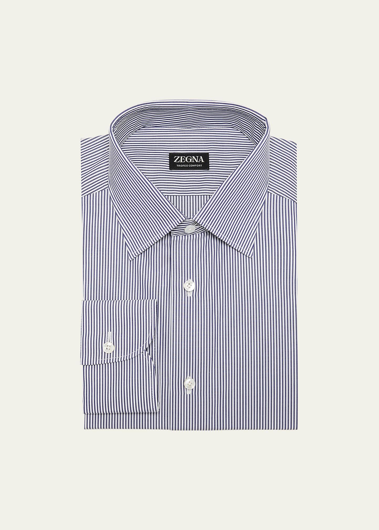 Mens Trofeo Comfort Pinstripe Dress Shirt Product Image