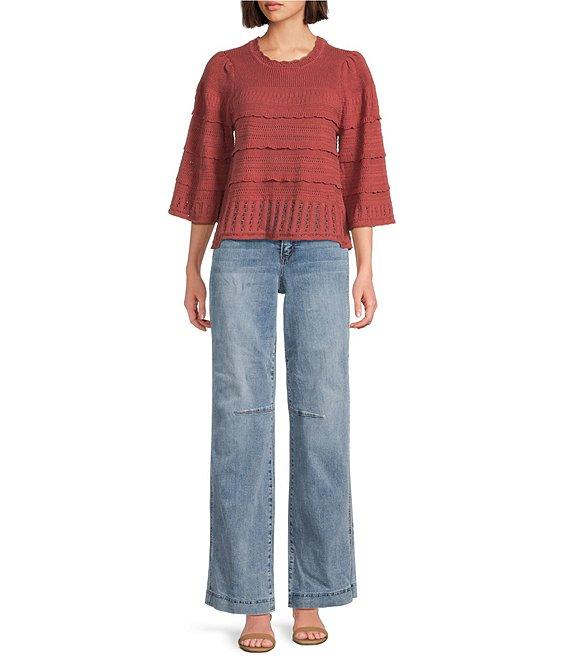 Democracy #double;Ab#double;solution® Skyrise Round Up Double Side Seam Wide Leg Jeans Product Image