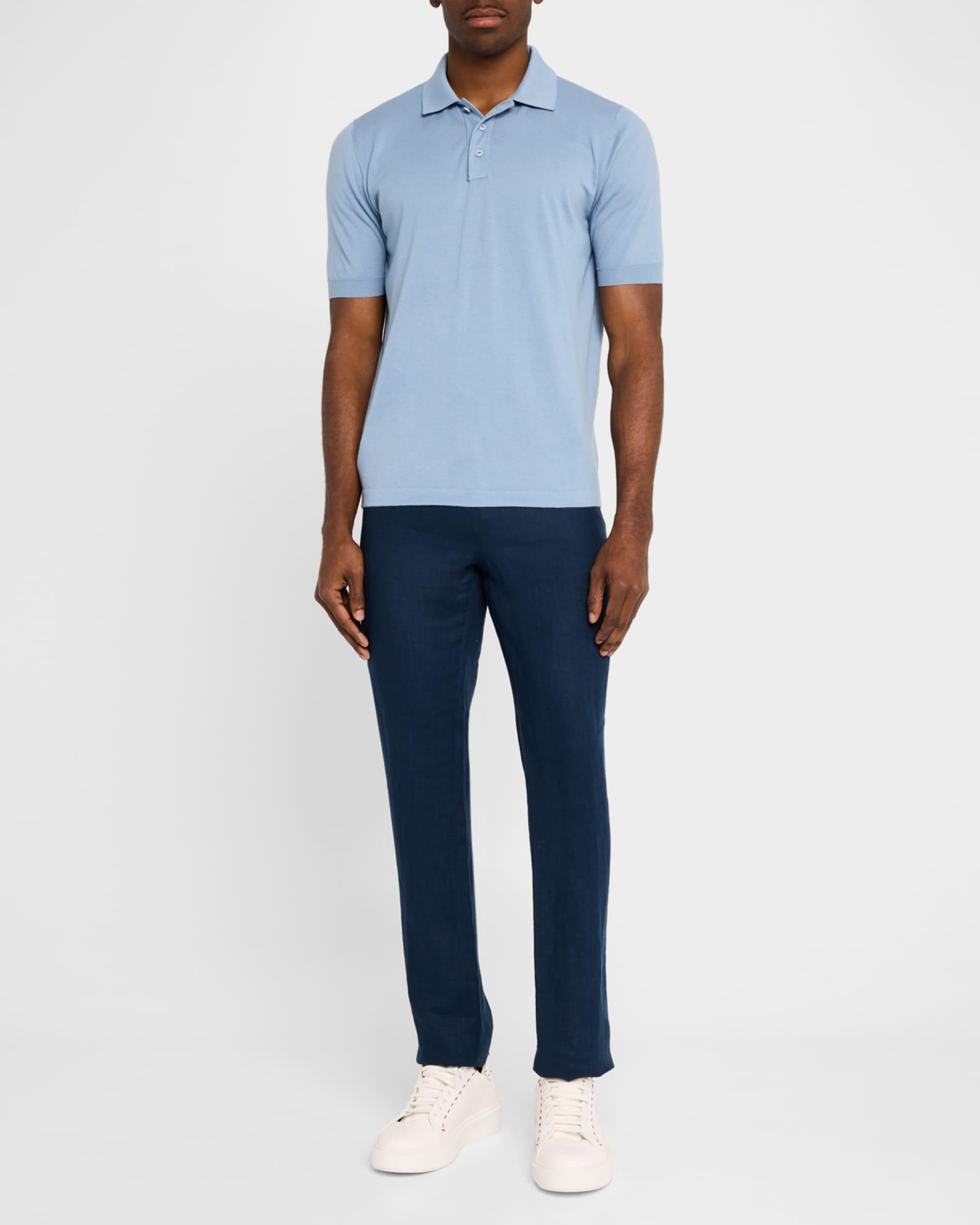 Men's Cotton Slim Fit Polo Shirt Product Image