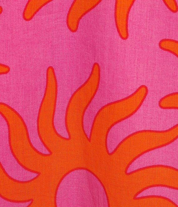 J.Marie V-Neck Sleeveless Embroidered Ric Rac Trim Midi Shift Dress Product Image