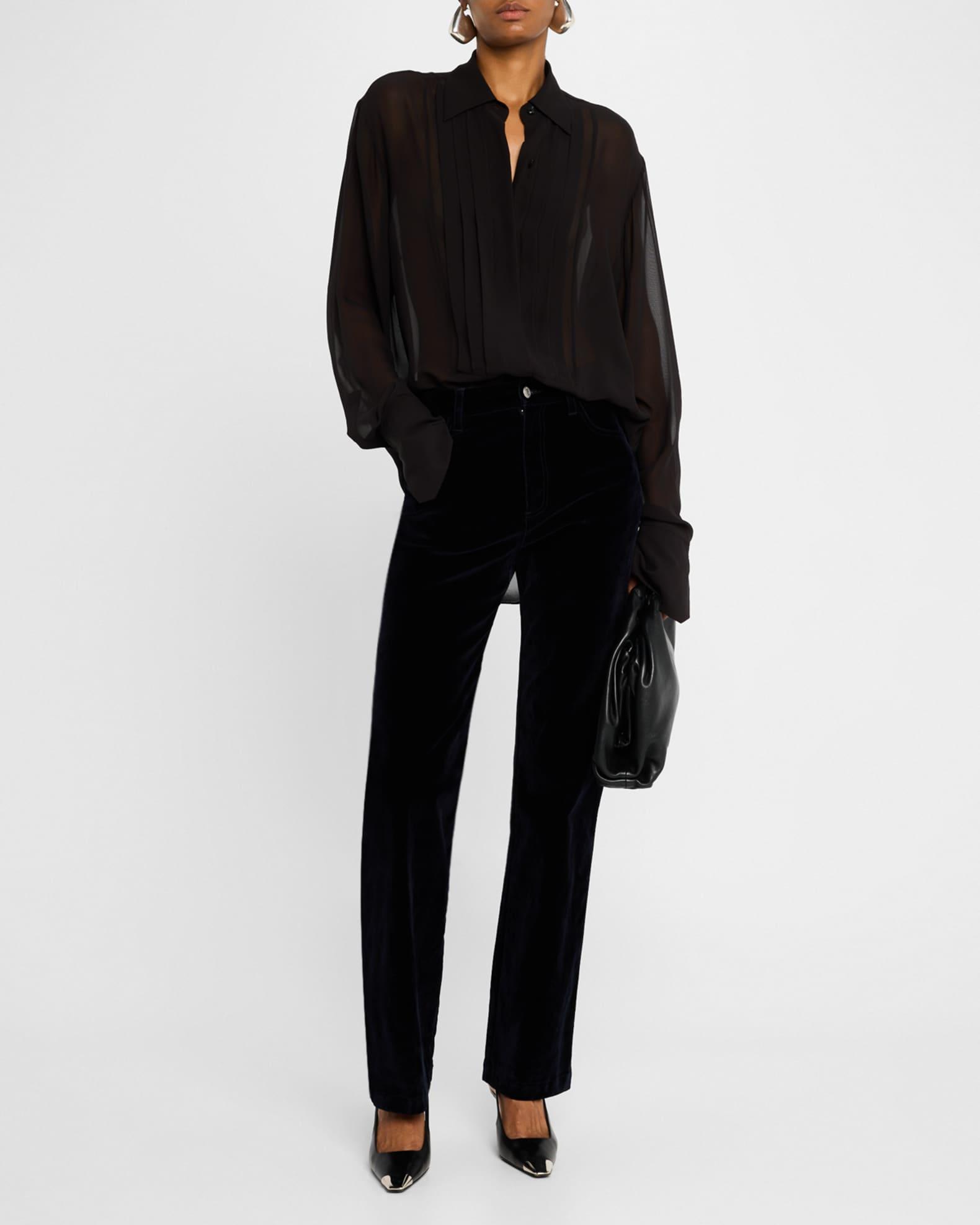 Willie Straight Velvet Pants Product Image