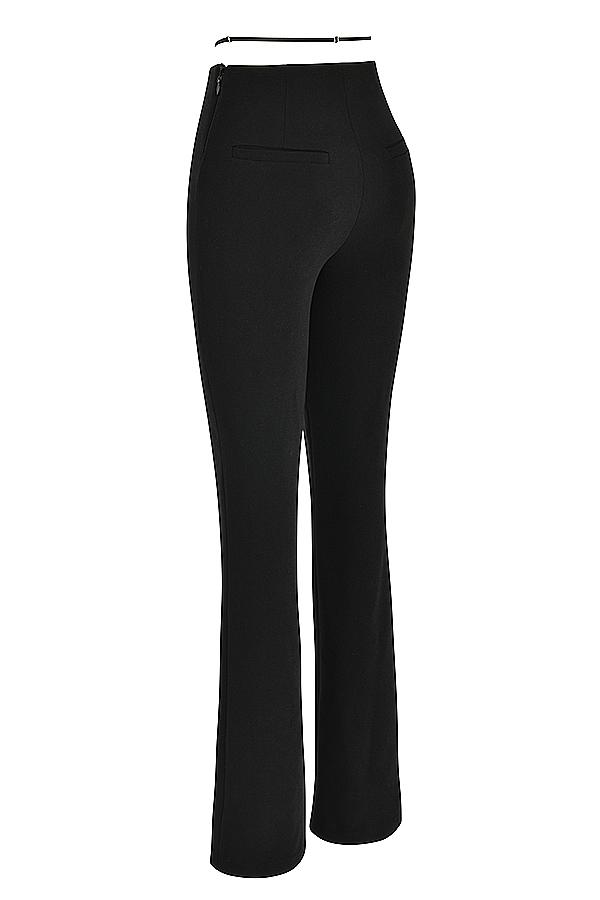 Layla  black v-front trousers Product Image