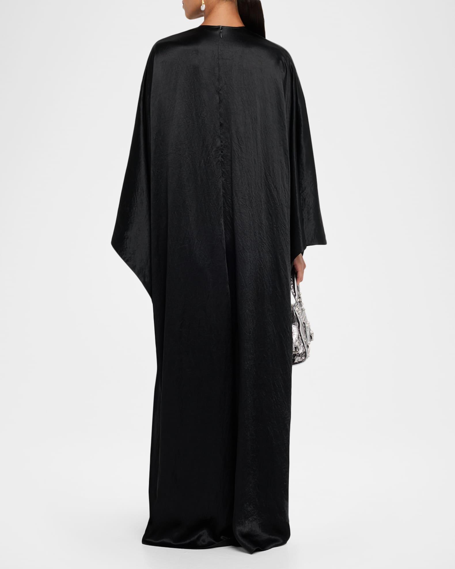 Satin Long-Sleeve Maxi Dress Product Image