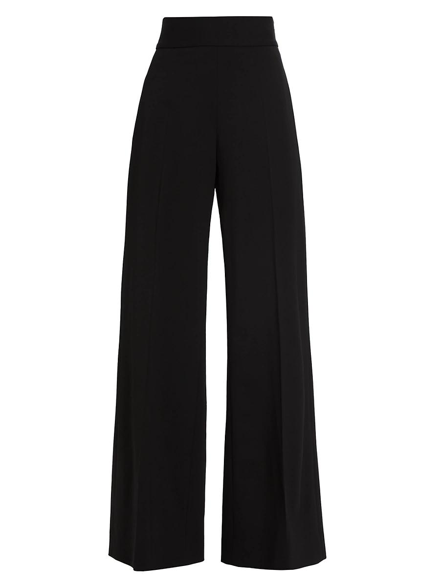 Womens Stretch Wool High-Rise Wide-Leg Pants Product Image